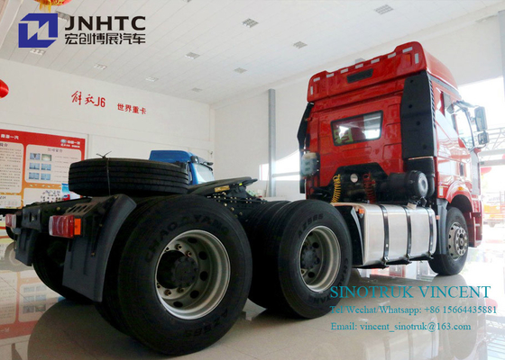 Caminhão do trator das rodas 350hp 10 6x4 do Euro 2 de Faw J6P com depósitos dobro