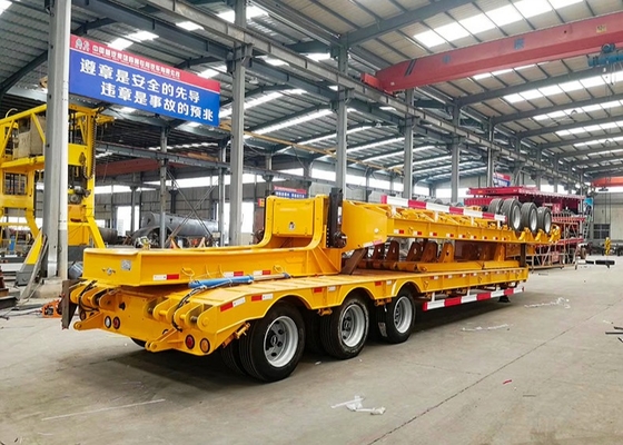 3 eixos 50 toneladas de ponto baixo colocam semi o equipamento de Digger Trailer Heavy da carga do reboque