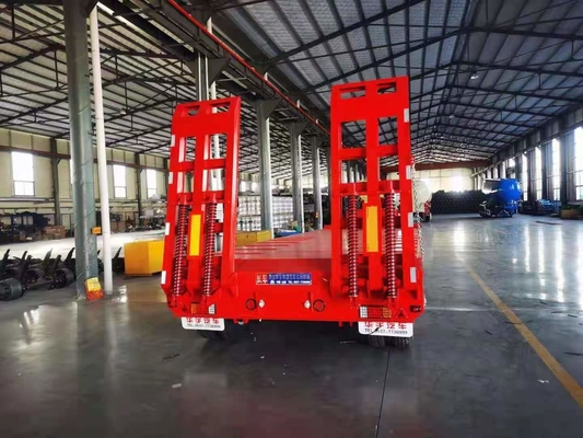 Reboque 3 Axle For Transport Vehicles de JNHTC 80 Ton Semi Low Deck Gooseneck
