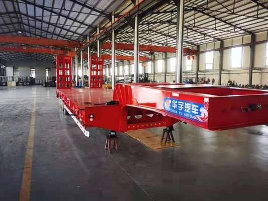 Reboque 3 Axle For Transport Vehicles de JNHTC 80 Ton Semi Low Deck Gooseneck