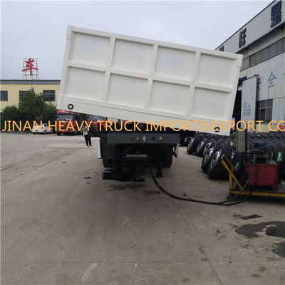 Os chassis 40 CBM tri Axle Side Tipper Trailer da luz 40 toneladas despejam semi o descarregador do reboque