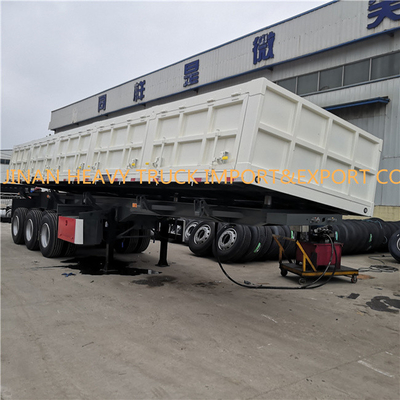 Os chassis 40 CBM tri Axle Side Tipper Trailer da luz 40 toneladas despejam semi o descarregador do reboque