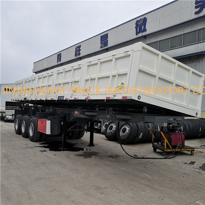 Os chassis 40 CBM tri Axle Side Tipper Trailer da luz 40 toneladas despejam semi o descarregador do reboque