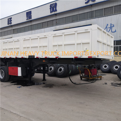 Os chassis 40 CBM tri Axle Side Tipper Trailer da luz 40 toneladas despejam semi o descarregador do reboque