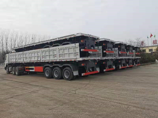 Os reboques resistentes de 70 toneladas de Sinotruk semi tomam partido despejam semi o veículo do reboque