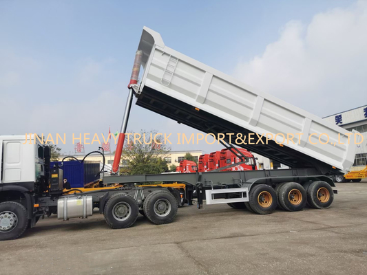 Três transporte da areia de Axle Front 50 Ton Sinotruk Dump Truck For