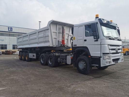 Sinotruk três reboques resistentes de 50 toneladas de Axle Front semi para o transporte da areia