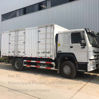 Caminhão pesado Lorry Van Goods da caixa do caminhão 290HP da carga do dever 4x2 da luz de Sinotruk HOWO