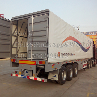 3 eixos 12 rodas Container 50 toneladas Van de carga pesada Semi-remolque