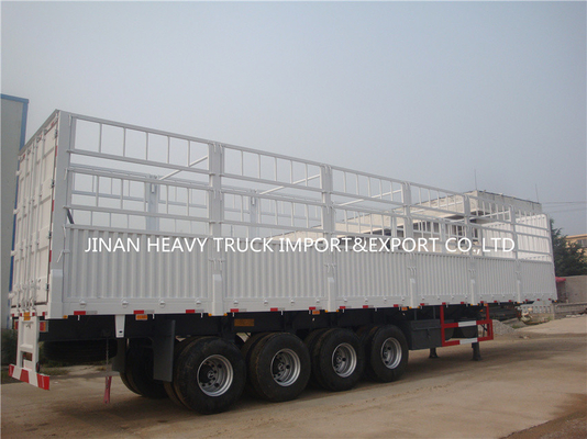 De três eixos de Axle Fence Cargo Trailer Tri dos rebanhos animais do Sidewall caminhão de reboque semi