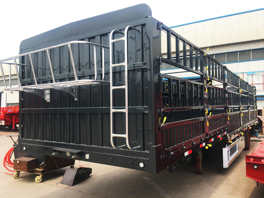 Caminhão do portador de Semi Trailer Livestock da cerca com 3 eixos