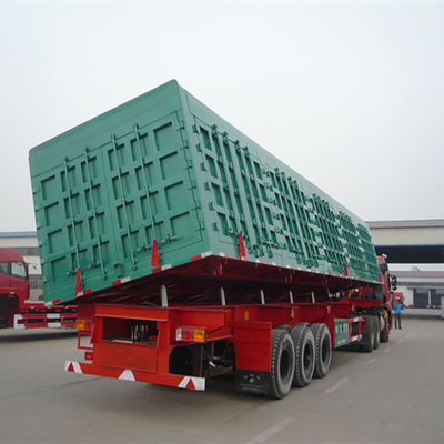 Semi reboque resistente de levantamento lateral Van Cargo Box Trailer 3 eixos