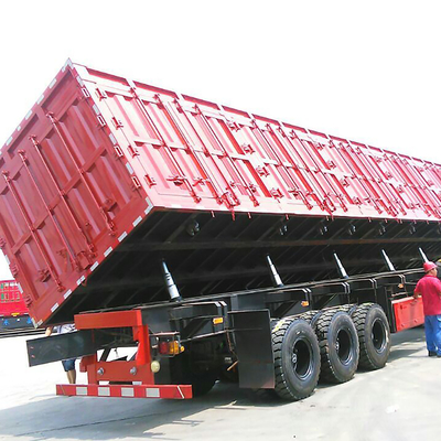 Semi reboque resistente de levantamento lateral Van Cargo Box Trailer 3 eixos