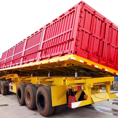 Semi reboque resistente de levantamento lateral Van Cargo Box Trailer 3 eixos