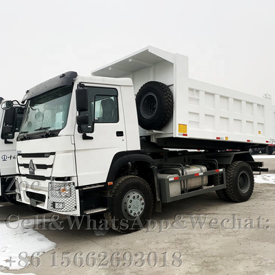 Sinotruk HOWO Euro 2 Direção à esquerda 6x4 371hp Caminhão de descarga branco Caminhão de carregamento