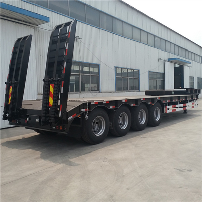 3 o eixo do eixo 4 100 toneladas de ponto baixo coloca semi o reboque para a máquina escavadora Transport de Loder da roda