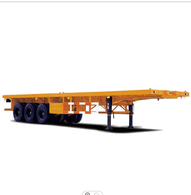 3 do eixo 20ft 40ft da cama lisa do recipiente reboque do recipiente do Gooseneck do reboque semi