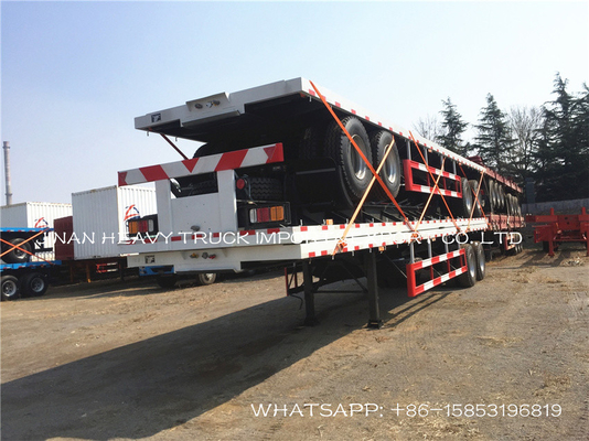 reboque telescópico de 20 40 48 chassis do recipiente dos reboques do caminhão do leito de 60Ft semi de 60 toneladas