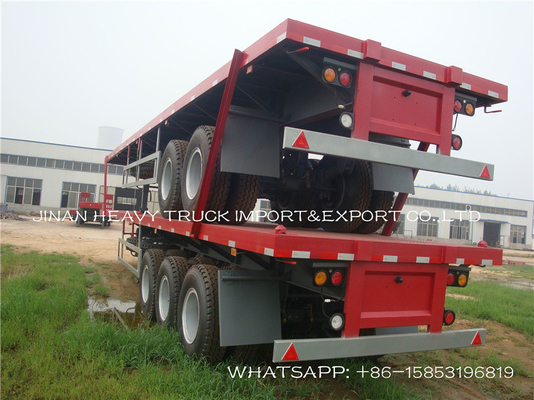 reboque telescópico de 20 40 48 chassis do recipiente dos reboques do caminhão do leito de 60Ft semi de 60 toneladas