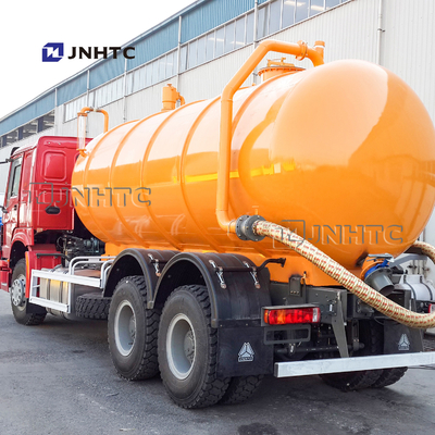 Limpeza do vácuo do caminhão de petroleiro 12cbm-22cbm da sução da água de esgoto de HOWO 6X4 Euro2