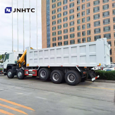 Braço dobrável Crane With Lifting Axle de Howo 16 Wheeler Dump Truck With 10T