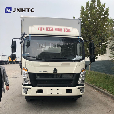 Transporte Van Container Cargo Box Truck do dever 4x2 da luz de HOWO