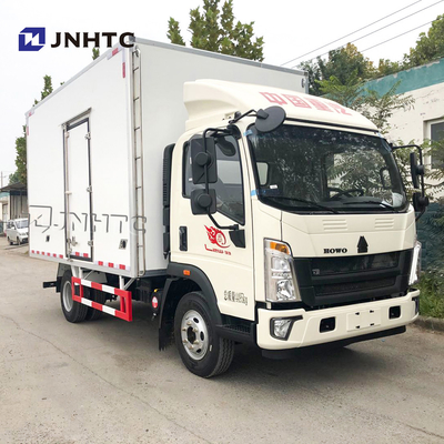 Transporte Van Container Cargo Box Truck do dever 4x2 da luz de HOWO
