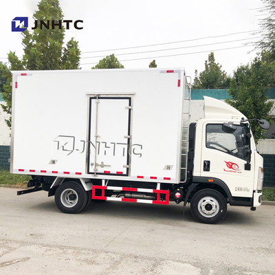 Transporte Van Container Cargo Box Truck do dever 4x2 da luz de HOWO