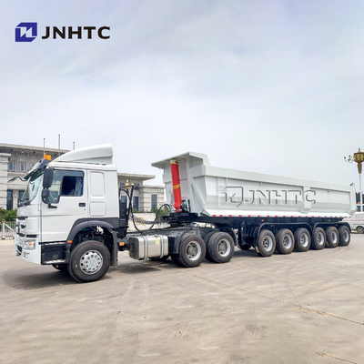 SINOTRUK três quatro auto resistente dos reboques 50T 40cbm dos eixos semi que derruba o caminhão basculante
