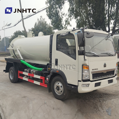 Euro 3 Rhd LHD do caminhão da sução da água de esgoto de Sinotruk HOWO 4X2 5000 litros
