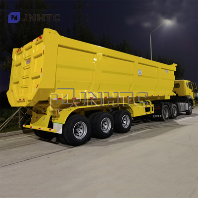 reboques de 1/6 3 de Tipper Trator Side Rear Dump dos eixos do eixo 4 com cilindro hidráulico