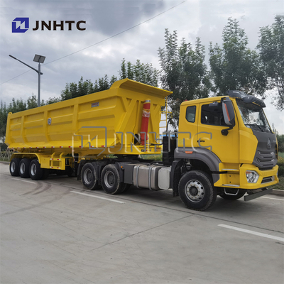 reboques de 1/6 3 de Tipper Trator Side Rear Dump dos eixos do eixo 4 com cilindro hidráulico