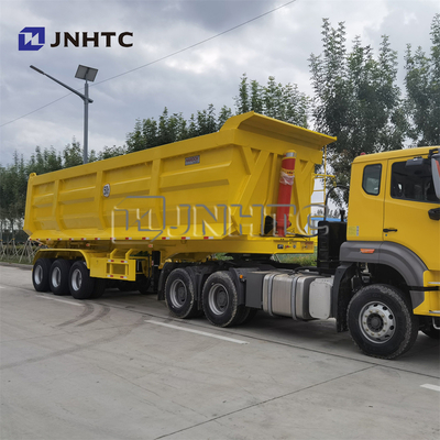 reboques de 1/6 3 de Tipper Trator Side Rear Dump dos eixos do eixo 4 com cilindro hidráulico
