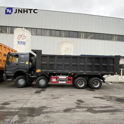 Rodas resistentes pretas 420hp Sinotruk Tipper Truck New Model do caminhão basculante 12
