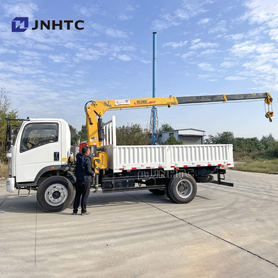 Caminhão de 6 toneladas 4x2 6 rodas Caminhão com guindaste de braço reto HOWO Caminhão de carga leve 3-8 toneladas