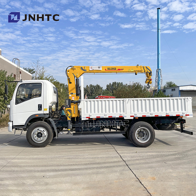 Caminhão de 6 toneladas 4x2 6 rodas Caminhão com guindaste de braço reto HOWO Caminhão de carga leve 3-8 toneladas