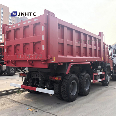 Caminhão basculante da cor vermelha 336hp Sinotruk Howo com 10 rodas e capacidades 18m3