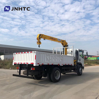 O caminhão da carga da placa lisa montou Crane Sinotruk HOWO 4x4 toda a movimentação da roda