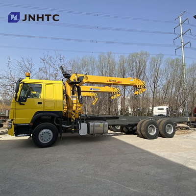 Rodas 12 Ton Straight Arm de Sinotruk Crane Boom Truck 6x4 10