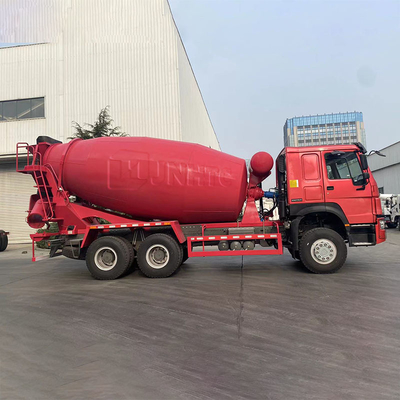 10 caminhão de mistura concreto 6x4 das rodas SINOTRUK HOWO vermelho