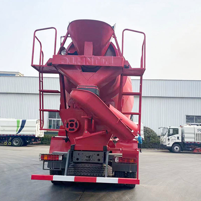 10 caminhão de mistura concreto 6x4 das rodas SINOTRUK HOWO vermelho