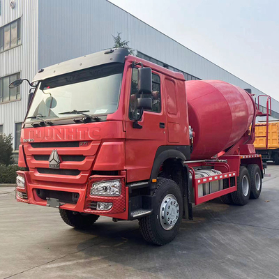10 caminhão de mistura concreto 6x4 das rodas SINOTRUK HOWO vermelho