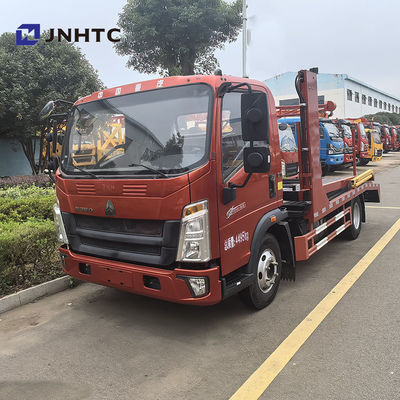 Reboque de 3 carros Sinotruk HOWO 4X2 Duplo Deck 5t 6t Combustível diesel totalmente desembarcado Wrecker Veículo de resgate Flatbed Truck