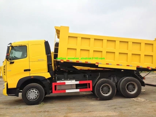 tipo de levantamento dianteiro Conatiner do caminhão basculante 20m3 U da roda de 6x4 A7 Sinotruk 10 para a carga 40-50t